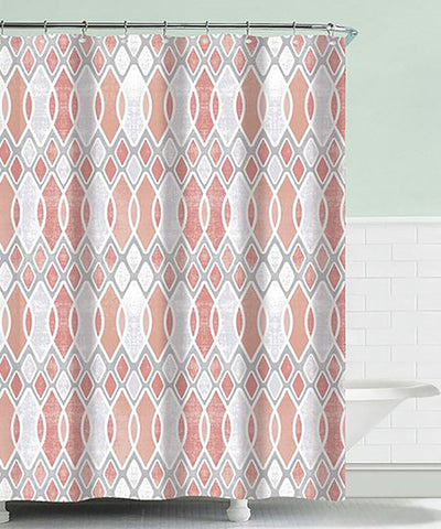 1 of 1:Rideau de douche imprimé sur toile Home Spa Betty, pêche, 178 x 183 cm 