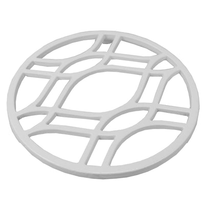 7 of 10:Home Basics Iris Collection Cast Iron Trivet, White 
