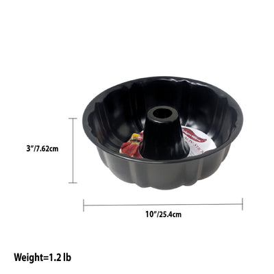 4 of 4:Home Basics Fluted Cake Pan, Non-Stick 