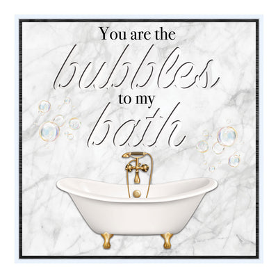 1 of 1:Décoration murale de salle de bain « Tu es la bulle de mon bain », 14 x 14 pouces 