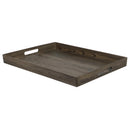 1 of 4:Home Basics Rustic Wood Like Serving Tray, Ash, 13x18 Inches 