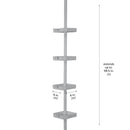 4 of 4:Bath Bliss 4 Tier Tension Corner Shower Organizer Caddy, Grey 