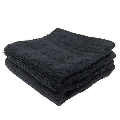 1 of 1:Gant de toilette Feather and Stitch Zero Twist, 12 x 12 pouces, graphite (paquet de 2) 