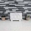5 of 8:Porte-serviettes en fonte Home Basics, collection Iris, blanc 