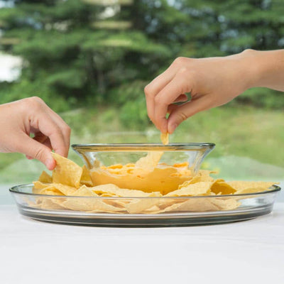 5 of 5:Anchor Hocking Presence 4-in-1 Cake Plate and Dome Stand Set, Clear 