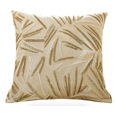 1 of 2:Cojín decorativo con patrón de espiguillas de trigo Rosetta, dorado, 18 x 18 pulgadas 