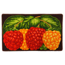 1 of 1:Three Raspberry Printed Skid Resistant Decorative Kitchen Rug, Multi, 18x30 Inches 