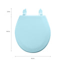 3 of 5:Siège de toilette rond standard biseauté Bath Bliss, bleu clair 