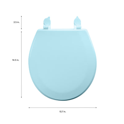 3 of 5:Siège de toilette rond standard biseauté Bath Bliss, bleu clair 