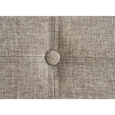 3 of 4:Pouf de rangement double pliable en simili-lin Simplify, gris 