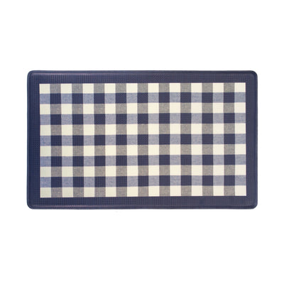 1 of 6:Achim Decorative Buffalo Check Anti-Fatigue Mat, Navy, 18x30 Inches 