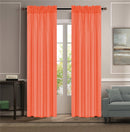 1 of 1:Melanie Faux Silk Rod Pocket Window Panel, Coral, 55x84 Inches 