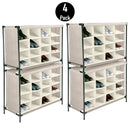 3 of 3:Simplify Zapatero organizador apilable de 16 pares con cubierta para armario, dormitorio y entrada, beige 