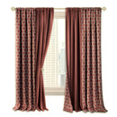 1 of 7:Prelude Trellis Reversible Blackout Window Panel, Marsala-White, 50x84 Inches 