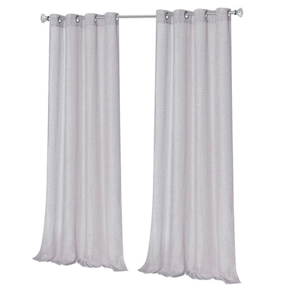 3 of 6:Perry Textured Slub Sheer Grommet Window Panel, Silver, 54x84 Inches 