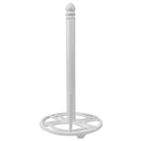 7 of 9:Home Basics Iris Collection Cast Iron Paper Towel Holder, White 