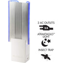 2 of 7:DynaTrap Flylight Indoor Plug-In Insect Trap with 2 AC Outlets, White 