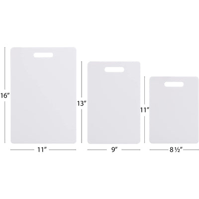 5 of 5:Farberware 3-Piece Essential Cutting Board Set, White 