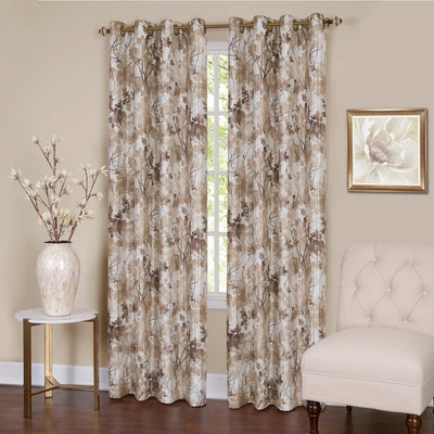 3 of 4:Tranquil Lined Blackout 8 Grommet Window Panel, Tan, 50x84 Inches 