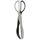 4 of 6:Home Basics Heavy Duty Plastic Salad Tongs, White-Gray, 11.5x2.5x3 Inches 
