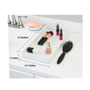 3 of 3:Home Basics Crocodile Plastic Vanity Tray, White, 14x7.5x1 Inches 