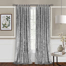 4 of 6:Harper Criss-Cross Tab Top Panel de cortina de ventana de felpa, gris, 50 x 84 pulgadas 