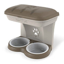 1 of 4:Bama Pet Mountable Food Stand with Storage Compartment, Taupe, Larger Dog Size 