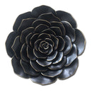 1 of 2:Premius Resin Floral Wall Decor with Gold Tips, Black, 12 Inches 