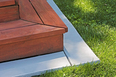 2 of 9:Emsco Trimfree Lawn Border Pavers, 10 Feet, 5-Pack, Slate Gray 