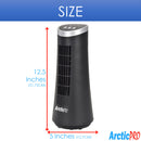 6 of 7:Arctic-Pro Desktop Oscillating Slim Mini Tower Fan, Black, 12 Inches 