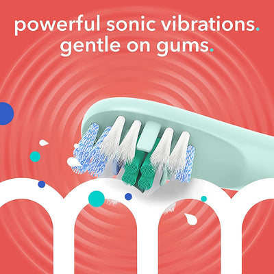 3 of 4:Colgate Hum Smart Kit de cepillo de dientes alimentado por batería con estuche de viaje, verde azulado 