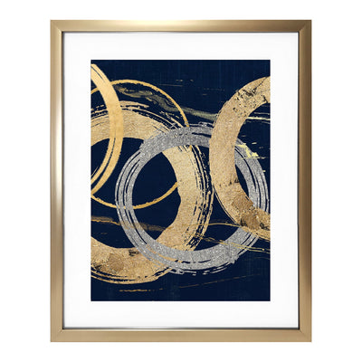 1 of 1:Premius Simple Move Arte de pared flotante abstracto, negro y dorado, 17 x 21 pulgadas 