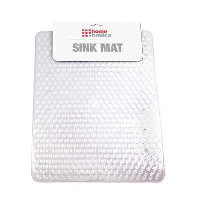 2 of 2:Home Basics Bubble Rubber Sink Mat, Clear, 15.4x12.25 Inches 