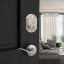 5 of 6:Pêne dormant électronique Kwikset Traditional SmartCode à pavé tactile, Z-Wave Plus, nickel satiné 