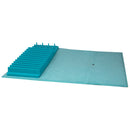 2 of 4:Home Basics Escurreplatos de plástico de perfil bajo con alfombrilla de secado de microfibra, turquesa 
