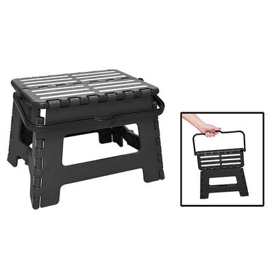 1 of 1:Marchepied pliant Simplify Step And Stow avec poignée, noir, 9 pouces 