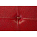 4 of 4:Simplify Otomana de almacenamiento plegable doble de piel sintética en rojo 