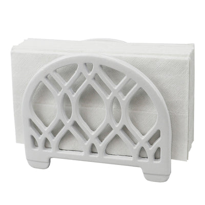 1 of 8:Porte-serviettes en fonte Home Basics, collection Iris, blanc 
