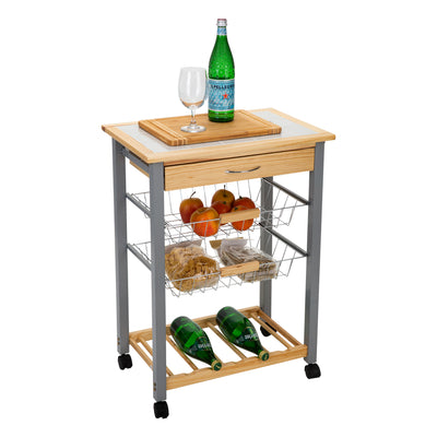 2 of 4:Neu Home Carro de Cocina con Ruedas y Botellero 