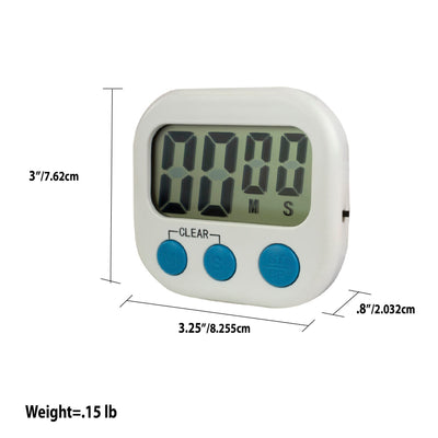 6 of 6:Home Basics Digital Kitchen Timer, White 