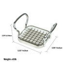 3 of 3:Home Basics Stainless Steel French Fry Cutter, Silver, 5x2.5 Inches 