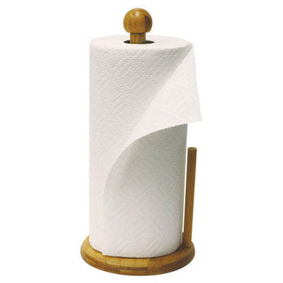 1 of 4:Home Basics Easy Tear Bamboo Paper Towel Holder with Weighted Base, Natural 