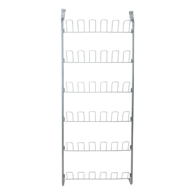 1 of 4:Neu Home 18 Pair Over the Door Shoe Rack, Silver 