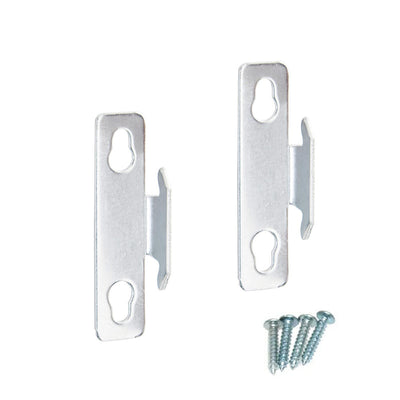 1 of 1:The Classic Touch Curtain Rod Brackets with Hardware For Single Rod 