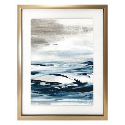 1 of 1:PREMIUS Simple Move Abstract Floating Wall Art, Blue, 17x21 Inches 