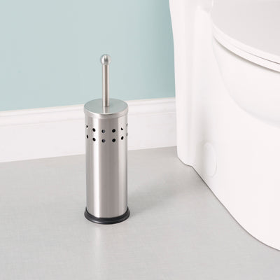 4 of 5:Home Basics - Escobillero de acero inoxidable con ventilación, plateado, 4 x 14,5 pulgadas 