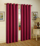 1 of 1:Melanie Faux Silk Window Panel With 8 Grommets, Burgundy, 55x84 Inches 
