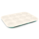 1 of 2:GreenLife 12 Cup Metal Non-Stick Ceramic Muffin Pan, Turquoise 