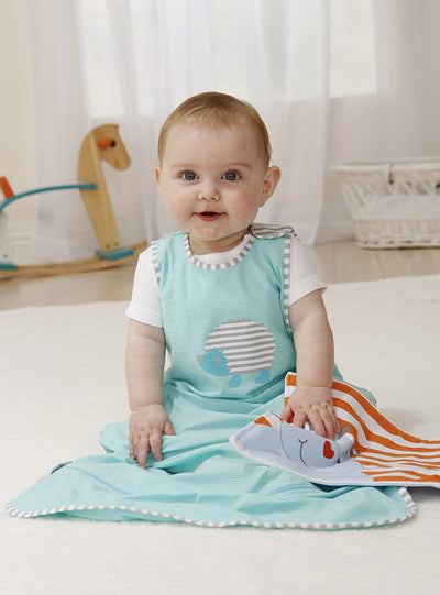2 of 5:Love To Dream Nuzzlin Cotton Sleep Bag, Extra Light, Aqua, 12-18 Months 