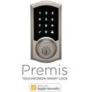2 of 8:Serrure connectée traditionnelle à écran tactile Kwikset Premis, Apple Homekit, nickel satiné 